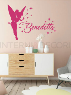 Adesivo da parete bimba "TRILLY TRA STELLINE"- Adesivo murale con nome