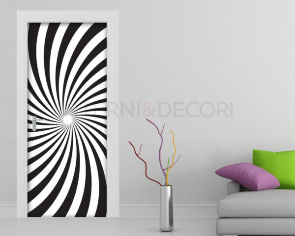 Adesivo porta optical art "ILLUSIONE OTTICA"