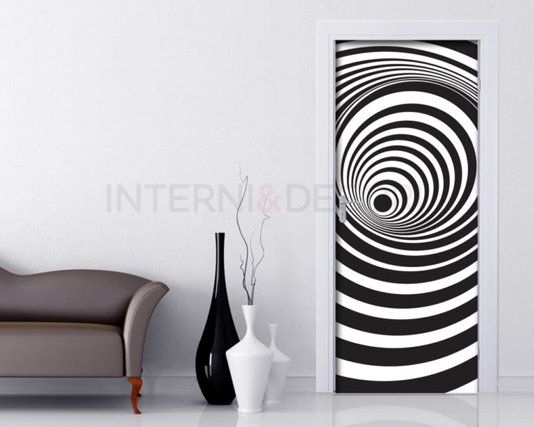 Adesivo porta optical art "SPIRALE OTTICA"