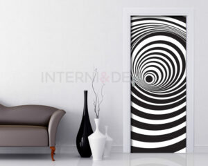 Adesivo porta optical art "SPIRALE OTTICA"