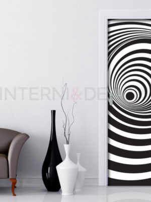 Adesivo porta optical art "SPIRALE OTTICA"