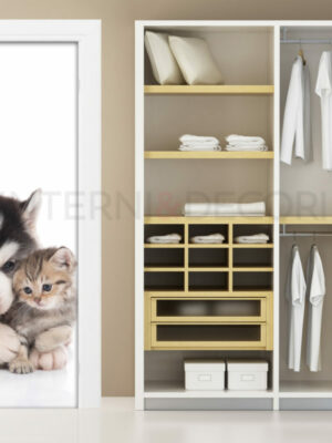 Rivestimento porta animali "CANE CON GATTINO"