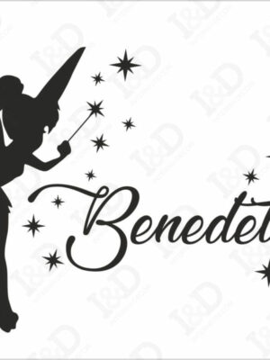 Adesivo Trilly + nome-Adesivo murale personalizzato