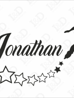 Adesivo Peter Pan + nome-Adesivo murale personalizzato