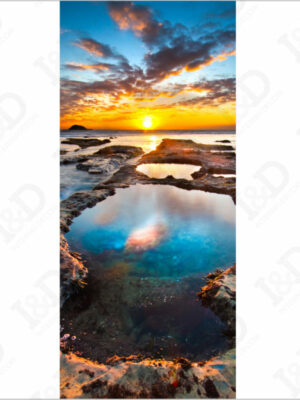 Laguna blu-Adesivo per porte