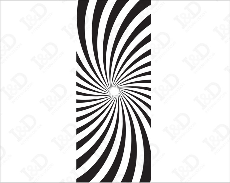 Adesivo porta optical art "ILLUSIONE OTTICA"