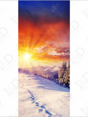 Impronte sulla neve-adesivo per porte