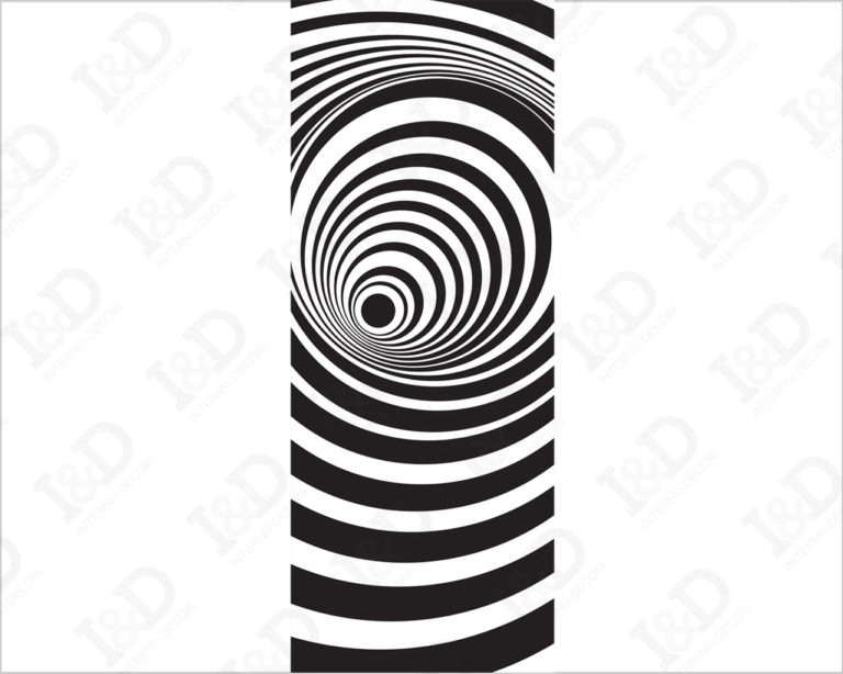 Adesivo porta optical art "SPIRALE OTTICA"