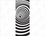 Adesivo porta optical art "SPIRALE OTTICA"