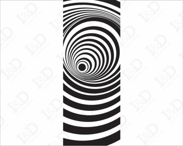 Adesivo porta optical art "SPIRALE OTTICA"