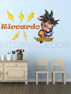 Adesivo da parete bimbo "DRAGON BALL" - Adesivo murale con nome