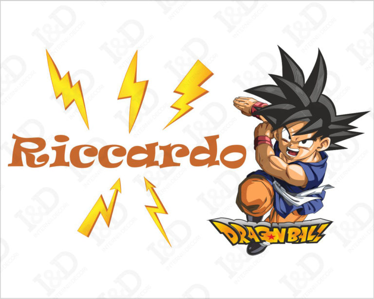 Adesivo da parete bimbo "DRAGON BALL" - Adesivo murale con nome
