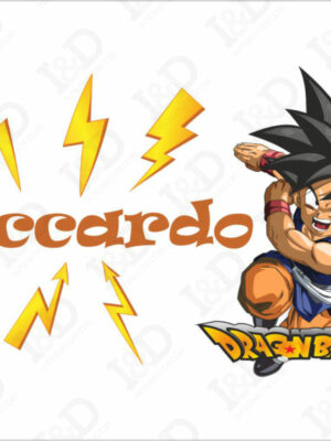 Adesivo Dragonball+nome-Adesivo murale personalizzato