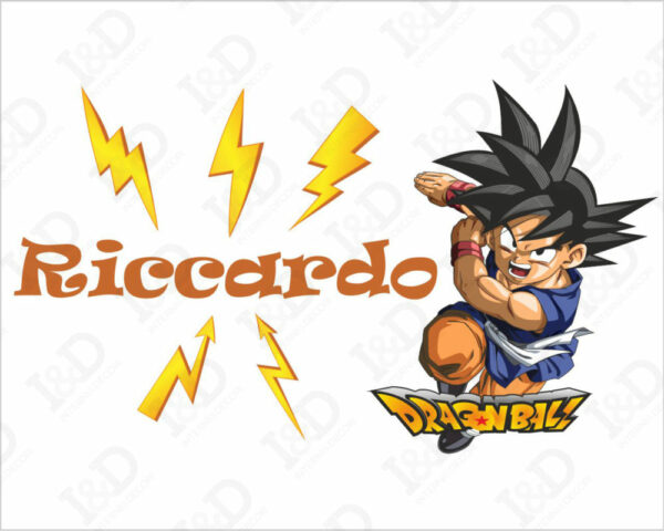 Adesivo da parete bimbo "DRAGON BALL" - Adesivo murale con nome