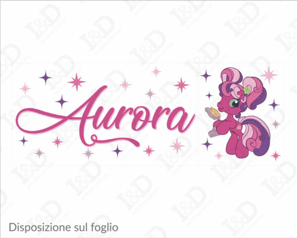 Wall sticker bimba "MY LITTLE PONY CHEERILEE" - Adesivo murale con nome