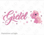 Wall sticker bimba "MY LITTLE PONY PINKIE PIE" - Adesivo murale con nome