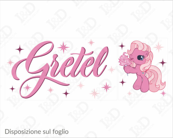 Wall sticker bimba "MY LITTLE PONY PINKIE PIE" - Adesivo murale con nome