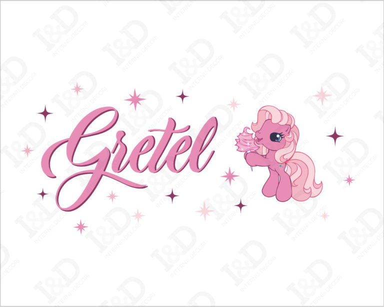 Wall sticker bimba "MY LITTLE PONY PINKIE PIE" - Adesivo murale con nome