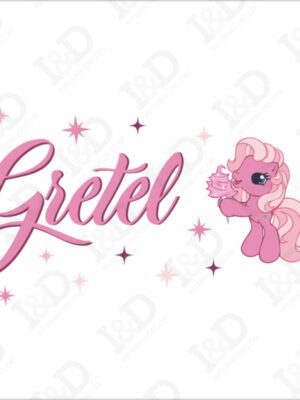 Wall sticker Pinkie Pie con nome-adesivo murale personalizzato