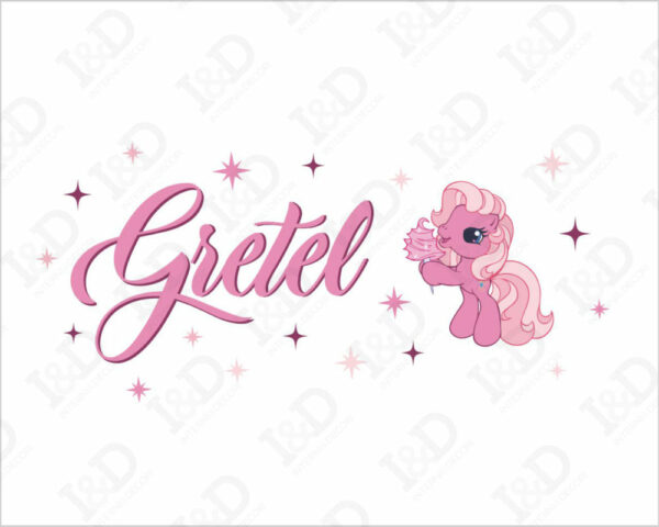 Wall sticker bimba "MY LITTLE PONY PINKIE PIE" - Adesivo murale con nome