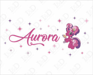 Wall sticker Cheerilee con nome-adesivo murale personalizzato