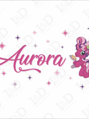 Wall sticker Cheerilee con nome-adesivo murale personalizzato