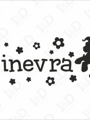 Adesivo Mini Pony+nome-adesivo murale personalizzato