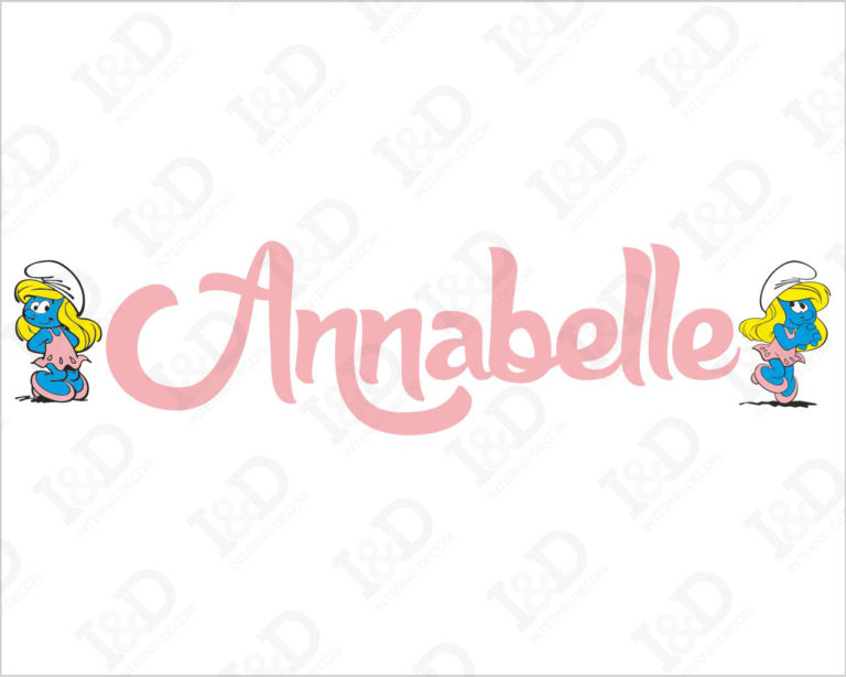 Adesivo da parete bimba "DUE TENERE PUFFETTE" - Adesivo murale con nome