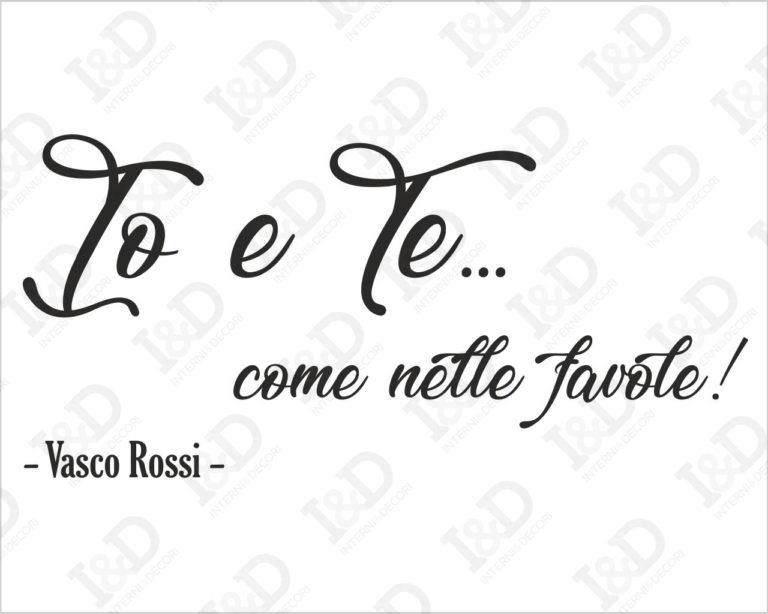 Adesivo da parete frase Vasco Rossi "COME NELLE FAVOLE"
