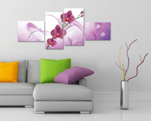 Stampa su tela-quadro moderno-Orchidee rosa