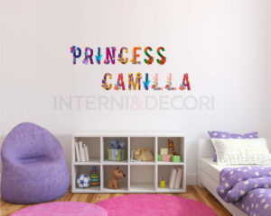 Adesivo da muro bimbi "ALFABETO FLOREALE" - Lettere adesive