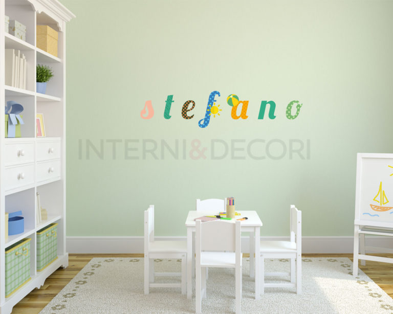 Adesivo da muro bimbi "ALFABETO COLORATO" - Lettere adesive