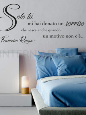 Adesivo da parete frase Francesco Renga "IL MIO GIORNO PIÙ BELLO DEL MONDO"