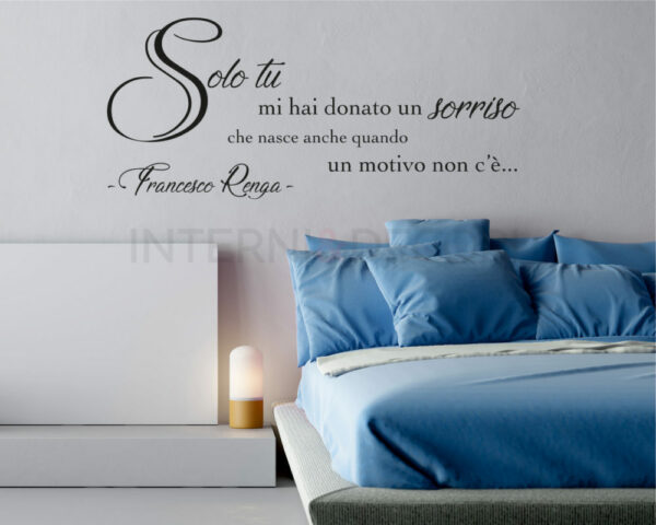 Adesivo da parete frase Francesco Renga "IL MIO GIORNO PIÙ BELLO DEL MONDO"