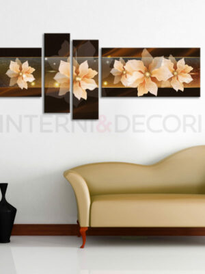 Quadro moderno fiori "BRONZE"