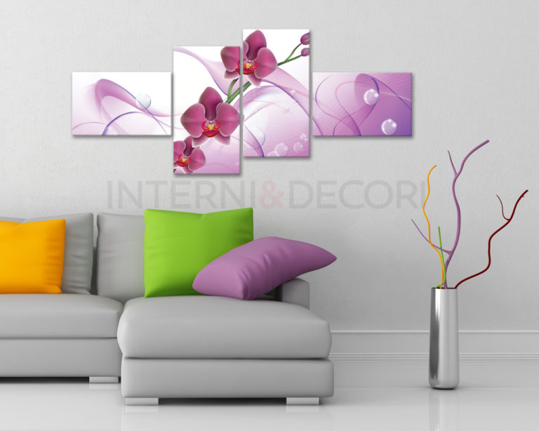 Quadro moderno fiori "ORCHIDEE ROSA"