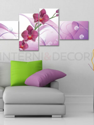 Quadro moderno fiori "ORCHIDEE ROSA"