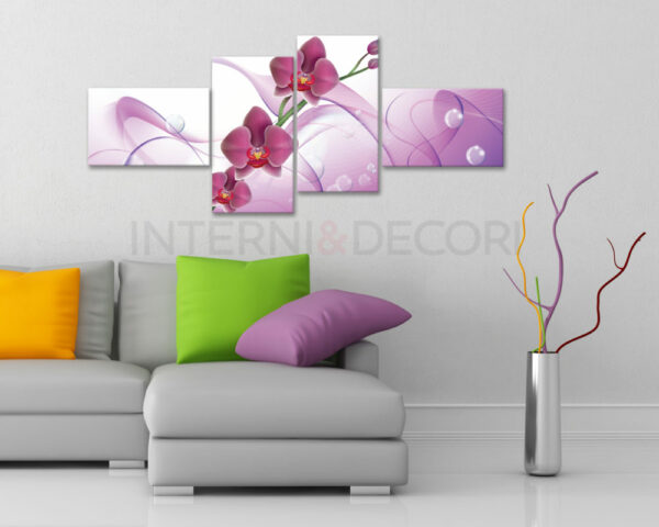 Quadro moderno fiori "ORCHIDEE ROSA"