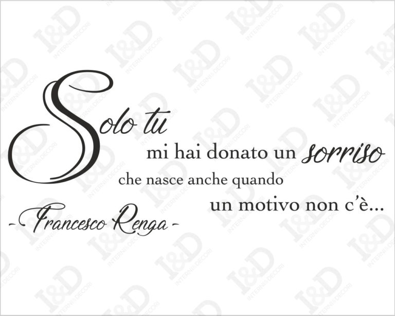 Adesivo da parete frase Francesco Renga "IL MIO GIORNO PIÙ BELLO DEL MONDO"