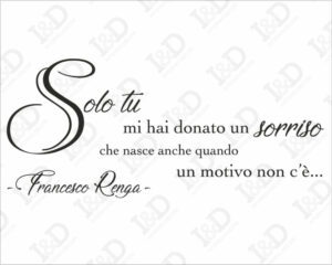 Adesivo murale-Francesco Renga-Il mio giorno più bello del mondo