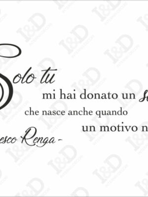 Adesivo murale-Francesco Renga-Il mio giorno più bello del mondo