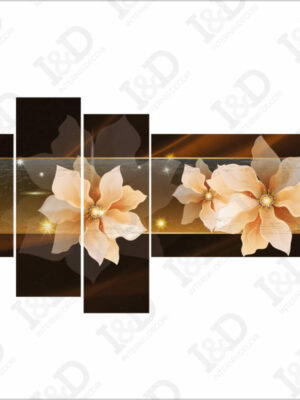 Quadro moderno-Bronze-Fiori-Stampa su tela