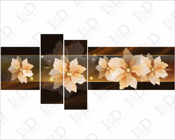 Quadro moderno fiori "BRONZE"