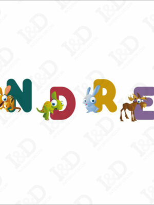 Lettere adesive da muro “alfabeto con animali”-adesivo murale con nome