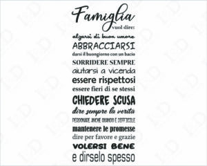Adesivo da parete famiglia vuol dire-frasi-adesivo murale