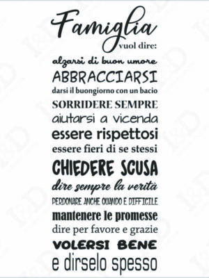 Adesivo da parete famiglia vuol dire-frasi-adesivo murale