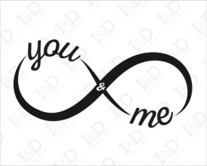 Adesivo da parete infinity-you & me-amore-adesivo murale