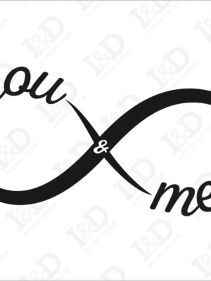 Adesivo da parete infinity-you & me-amore-adesivo murale