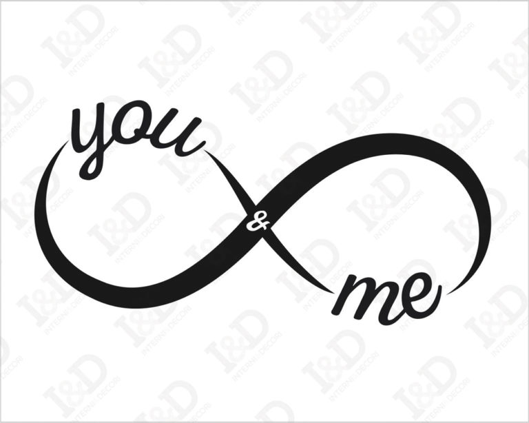 Adesivo da parete infinity "YOU & ME" - Adesivo murale