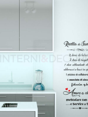 Adesivo da parete "RICETTA DI FAMIGLIA"
